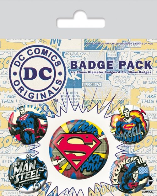 Набор значков DC Originals (Superman Comic) 5 шт BP80551