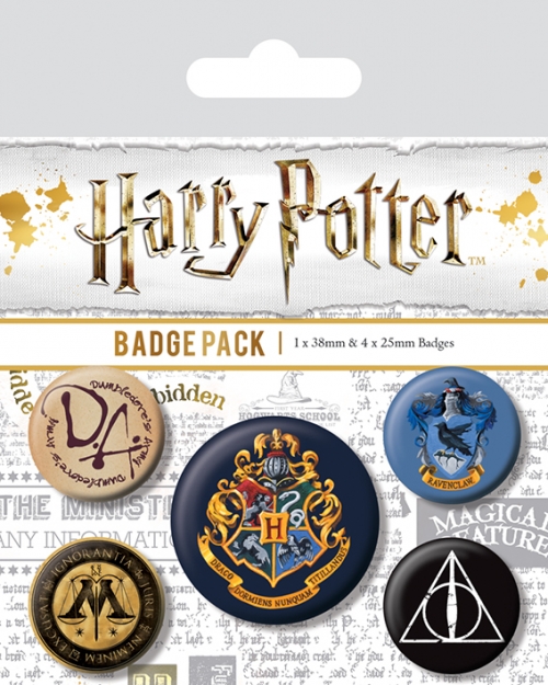 Набор значков Harry Potter (Hogwarts) 5 шт BP80485