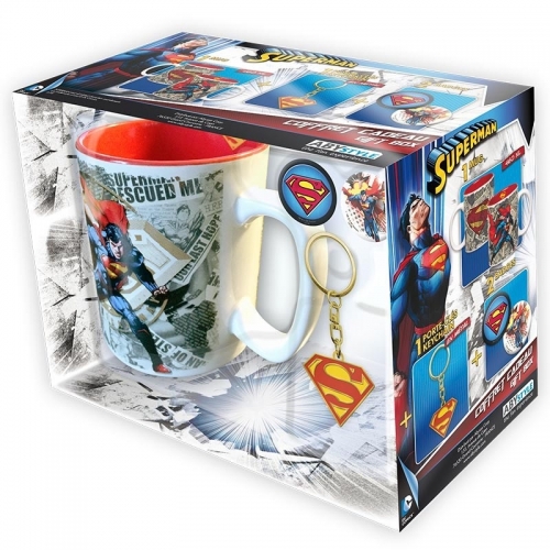 Набор подарочный DC Comics Superman Кружка 460ml+Брелок+2значка ABYPCK074