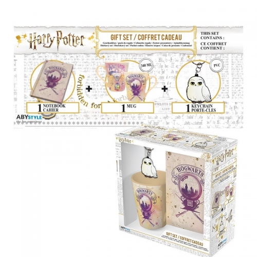 Набор подарочный Harry Potter Hogwarts Кружка 250ml+Брелок+Записная книжка A6 ABYPCK163