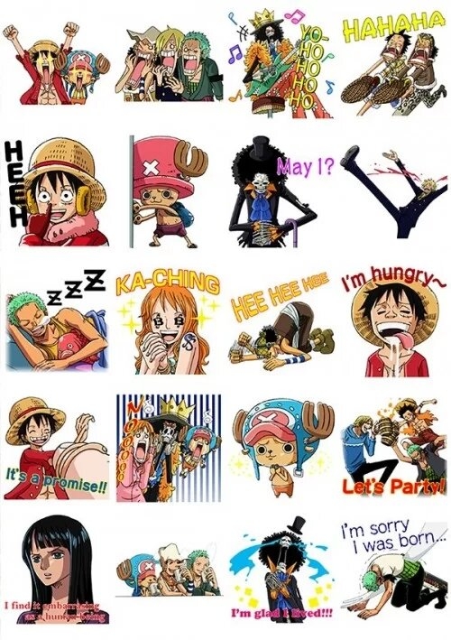 Стикеры виниловые по аниме One Piece No.2