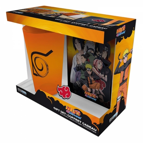 Набор подарочный Naruto Shippuden Бокал 400ml + значок + Записная книжка ABYPCK210