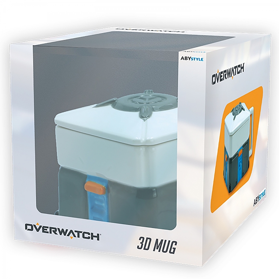 Кружка 3D с крышкой Overwatch Lootbox 500 ml ABYMUG678
