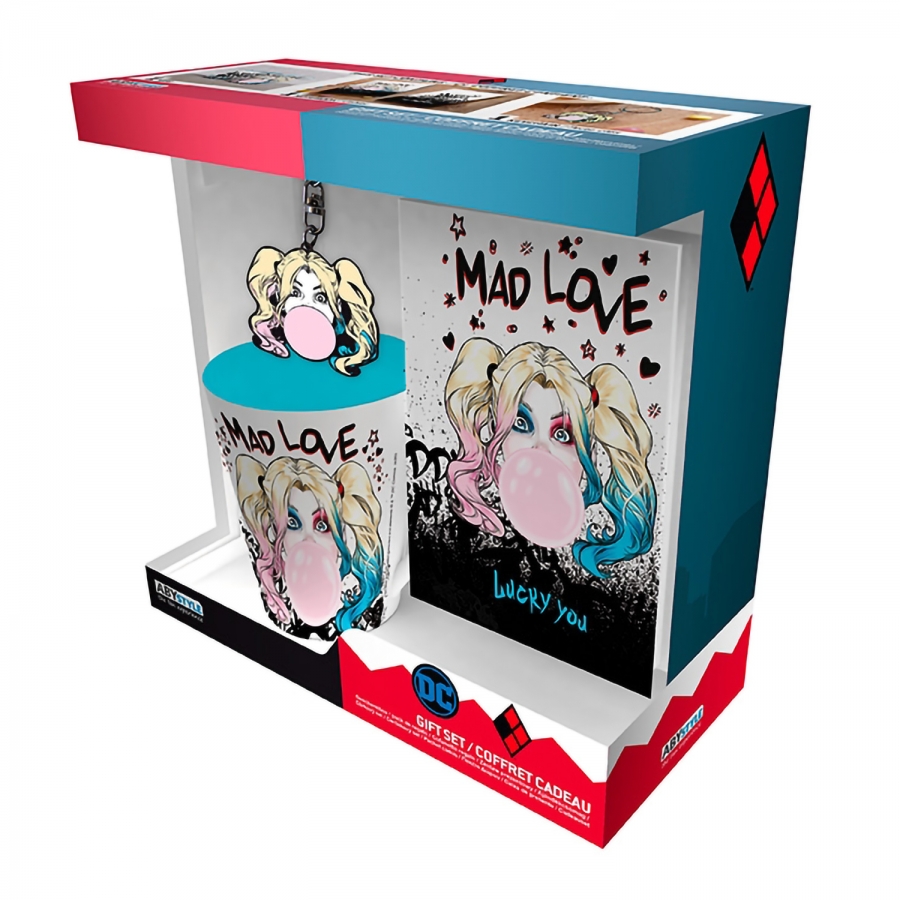Набор DC Comics Pck Keyring Notebook Harley Quinn Mad Love 250ml ABYPCK183